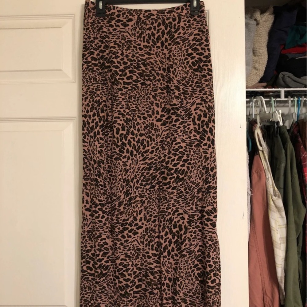 Cheeta print maxi skirt